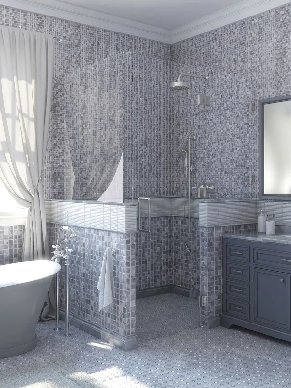 Allure 0.2X3.9 Glossy Glass Mosaic 6