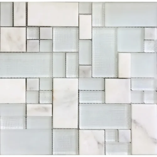 Reef Pearl 1.9X1.9+0.9X1.9+0.9X0.9 Polished, Matte, Textured Glass, Stone mosaic 0