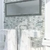 Gray Hex 2.6X2.6 Glossy Glass Mosaic 1