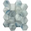 Blue Hex 2.6X2.6 Glossy Glass Mosaic 0