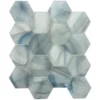 Blue Hex 2.6X2.6 Glossy Glass Mosaic 1