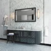 Gray Stratus 3.7X5.9 Glossy Glass Mosaic 1