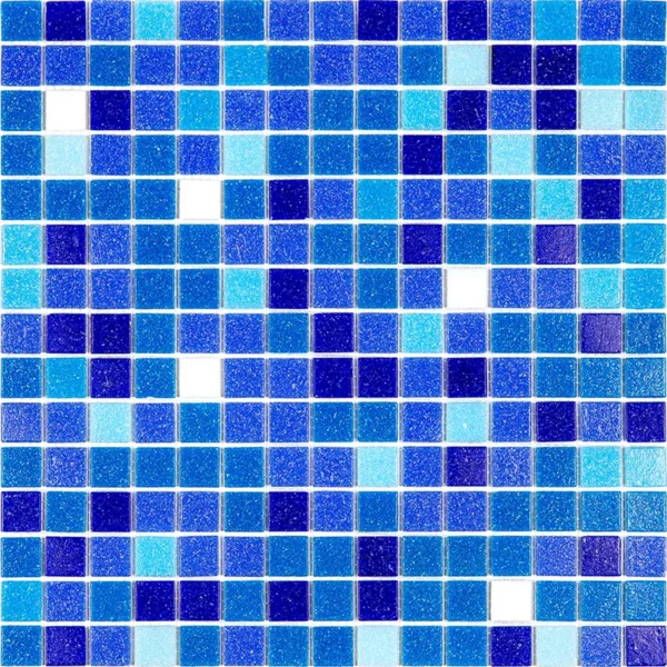 Sea Mist Mix 8 0.8X0.8 Glossy Glass Mosaic 1