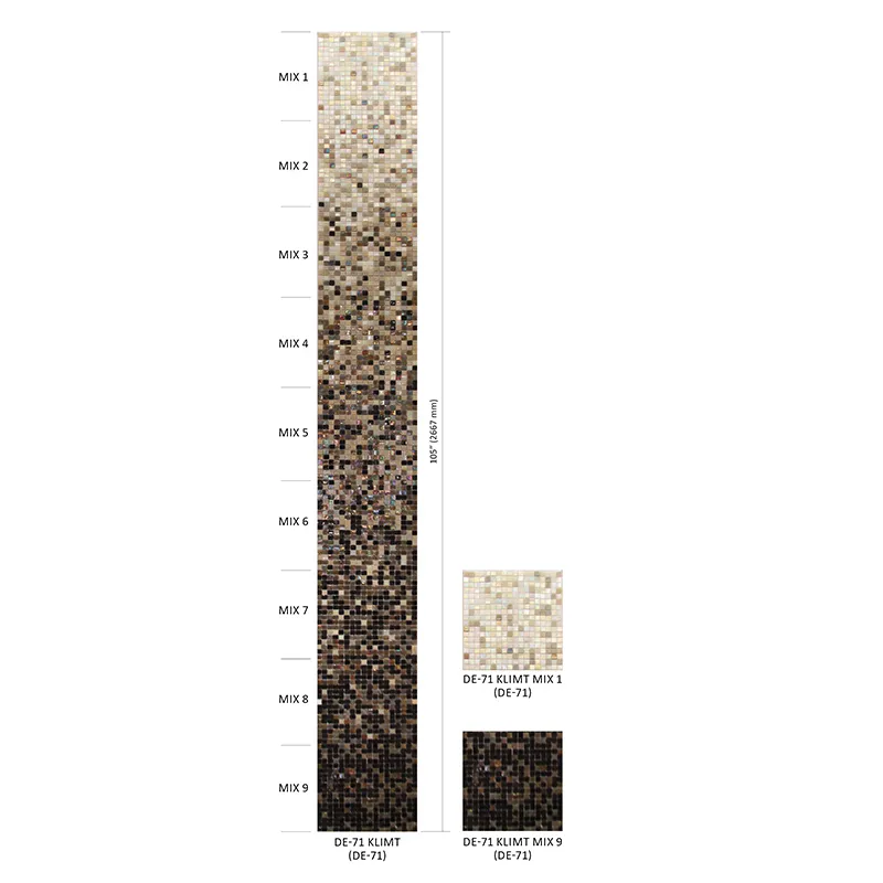 Klimt 0.6X0.6 Glossy Glass Mosaic 2