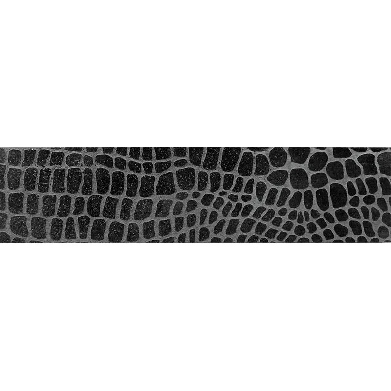 Etched Alligator Black 3x12 Textured Eastern Tile 0