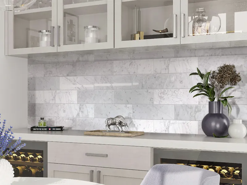 Carrara 4X12 P Polished marble tile 2