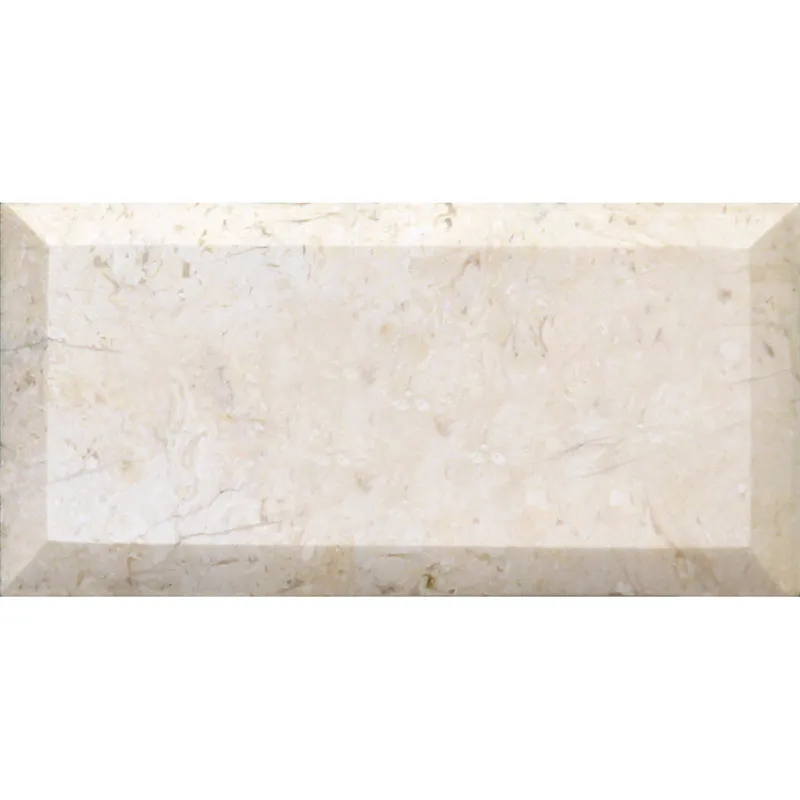 Crema 3X6 Beveled And Polished Polished, marble tile 0