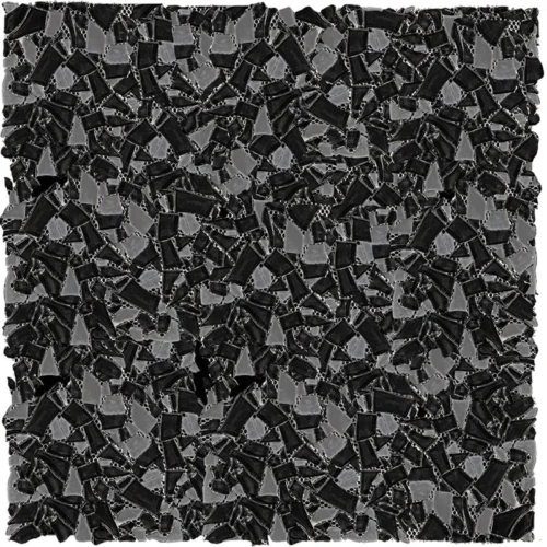 Black Diamond 0.6X11.8 Glossy, Matte Glass Mosaic 0