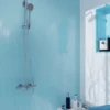 Aqua 1X3 Herringbone Gloss Glossy Glass Mosaic 2