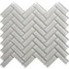 Sugar Cookie 1X3 Herringbone Gloss Glossy Glass mosaic 0