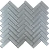 Gray Cloud 1X3 Herringbone Gloss Glossy Glass mosaic 0