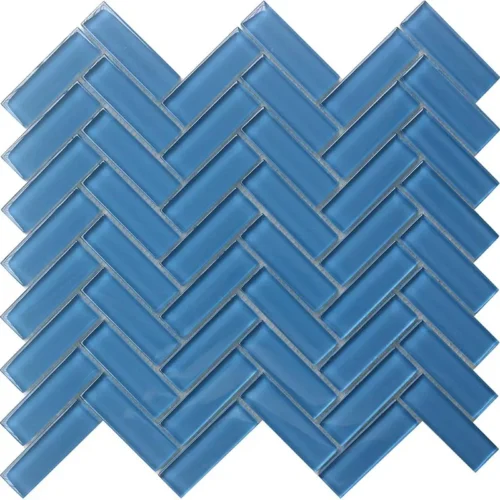 Laguna 1X3 Herringbone Gloss Glossy Glass mosaic 0