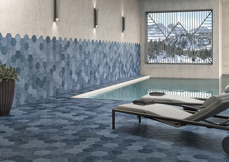 Hexa Azul 9.05X10.63 Matte Porcelain Tile 1