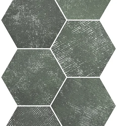 Hexa Borneo Esmeralda 9.05X10.63 Textured Porcelain Tile 0