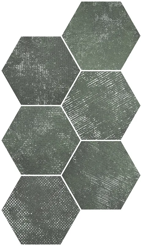 Hexa Borneo Esmeralda 9.05X10.63 Textured Porcelain Tile 0