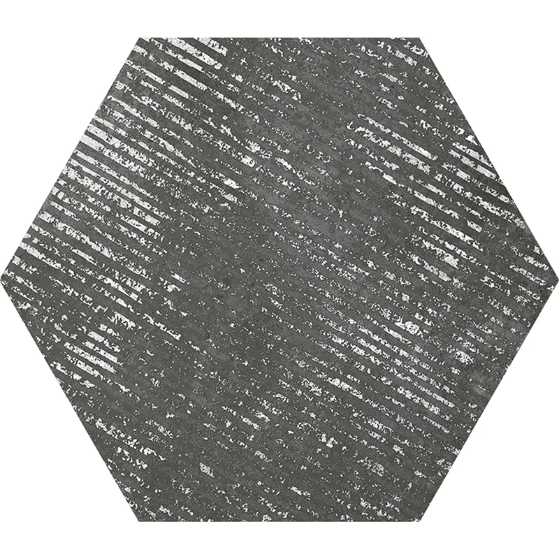 Hexa Borneo Lava 9.05X10.63 Textured Porcelain Tile 1