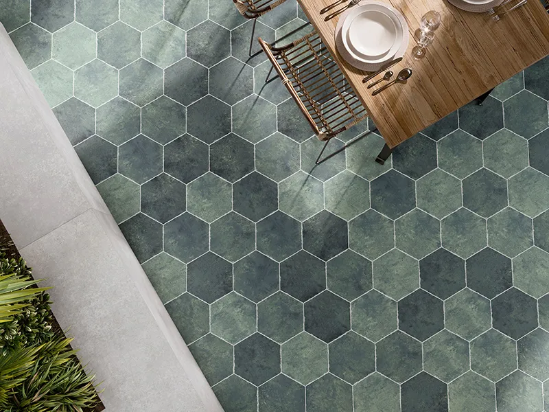 Hexa Esmeralda 9.05X10.63 Matte Porcelain Tile 1