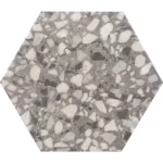 Hexa Terrazzo Grey 9.05X10.63 Matte Porcelain Tile 1