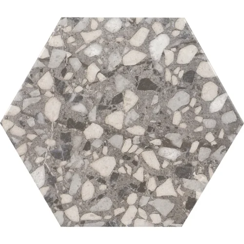 Hexa Terrazzo Grey 9.05X10.63 Matte Porcelain Tile 0