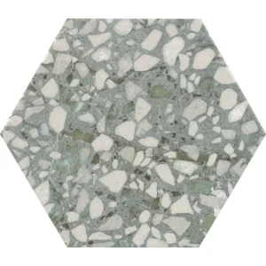 Hexa Terrazzo Sage 9.05X10.63 Matte Porcelain Tile 1