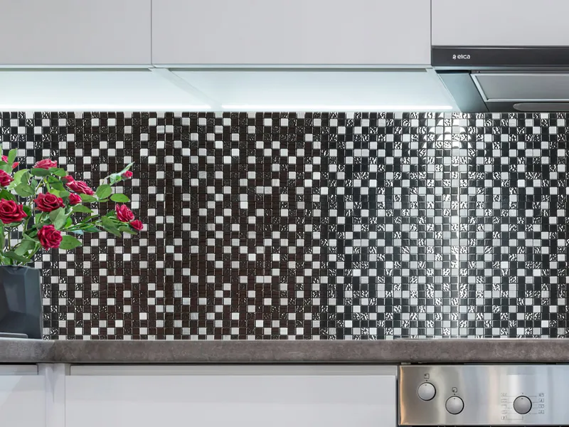 Blaze Platinum 1X1 Polished, Textured Glass, Stone Mosaic 1