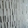 Layers White 5.8X0.9X0.4 Polished, Textured Glass, Stone Mosaic 2