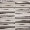 Layers Gray 5.8X0.9X0.4 Polished, Textured Glass, Stone Mosaic 0