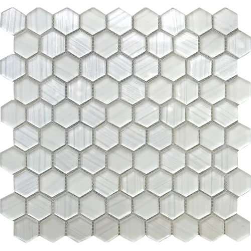 Nordic Hex 1.2X1.2 Glossy, Matte Glass Mosaic 0