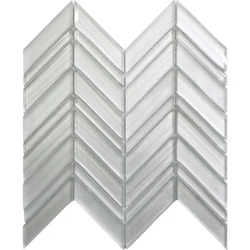 Nordic Chevron 1.2X3.5+0.5X3.5 Glossy, Matte Glass Mosaic 0