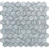 Alda Hex 1.2X1.2 Glossy, Matte Glass Mosaic 1