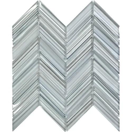 Alda Chevron 1.2X3.5+0.5X3.5 Glossy, Matte Glass Mosaic 0