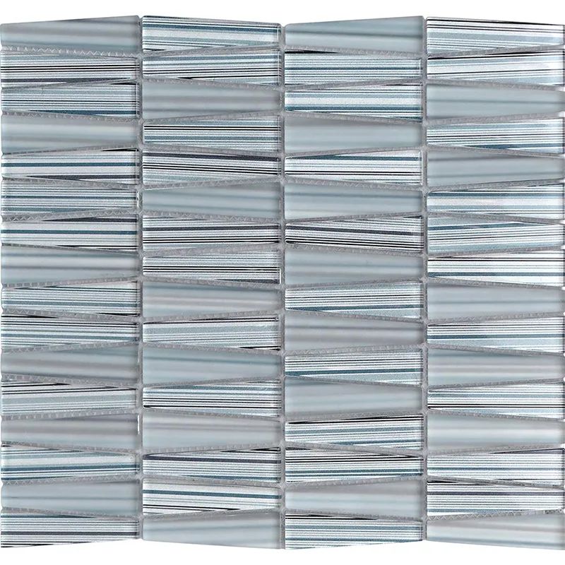 Alda Trapezium 0.4X0.8X3.1 Glossy, Matte Glass Mosaic 0