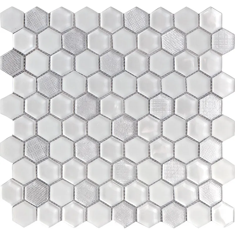 Geyser Hex 1.2X1.2 Glossy, Matte Glass Mosaic 0