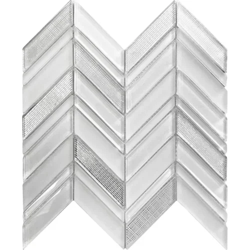 Geyser Chevron 1.2X3.5+0.5X3.5 Glossy, Matte Glass Mosaic 0