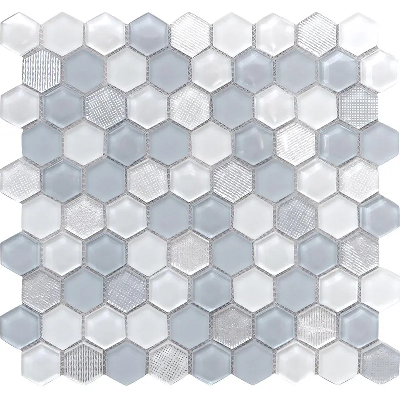 Reykjavik Hex 1.2X1.2 Glossy, Matte Glass Mosaic 0