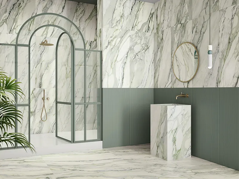 Imperial Arabescato Green 23.5X47.2 Polished Porcelain Tile 2