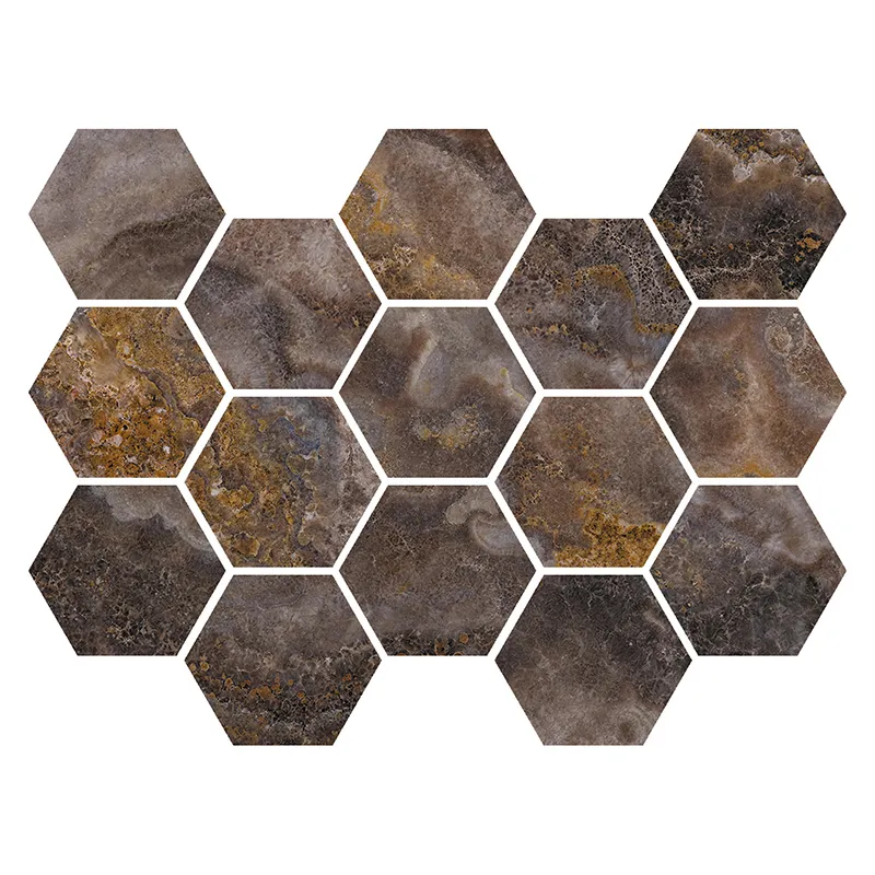 Imperial Clay Hex Polished Porcelain Tile 0