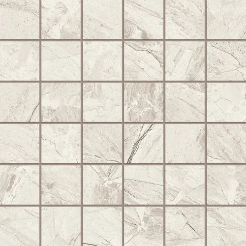 Imperial Earth White Mosaic 2X2 Square Matte Porcelain 0