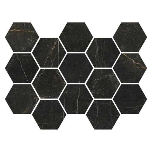 Imperial Gold Nero 23.7X47.25 Black Rectangle Polished Porcelain Tile 0