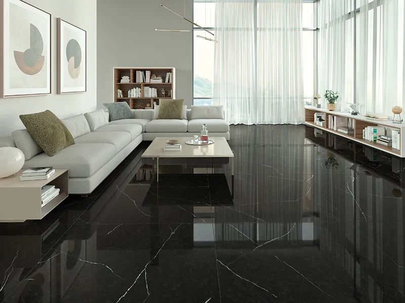 Imperial Metro Black 23.23X46.85 Polished Porcelain Tile 2