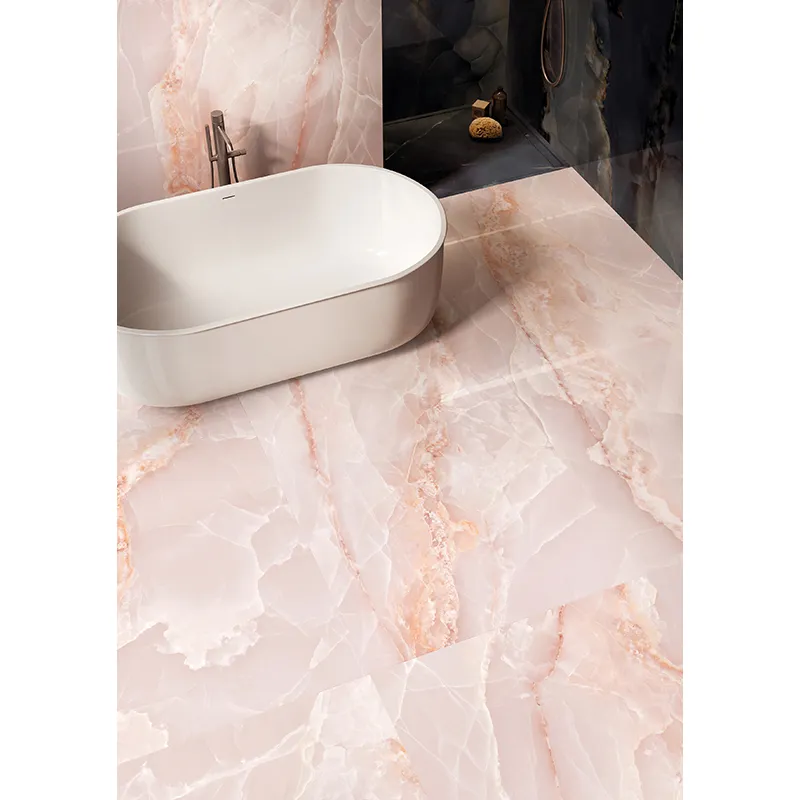 Imperial Onyx Pink 24X48 Lappato Porcelain Tile 5