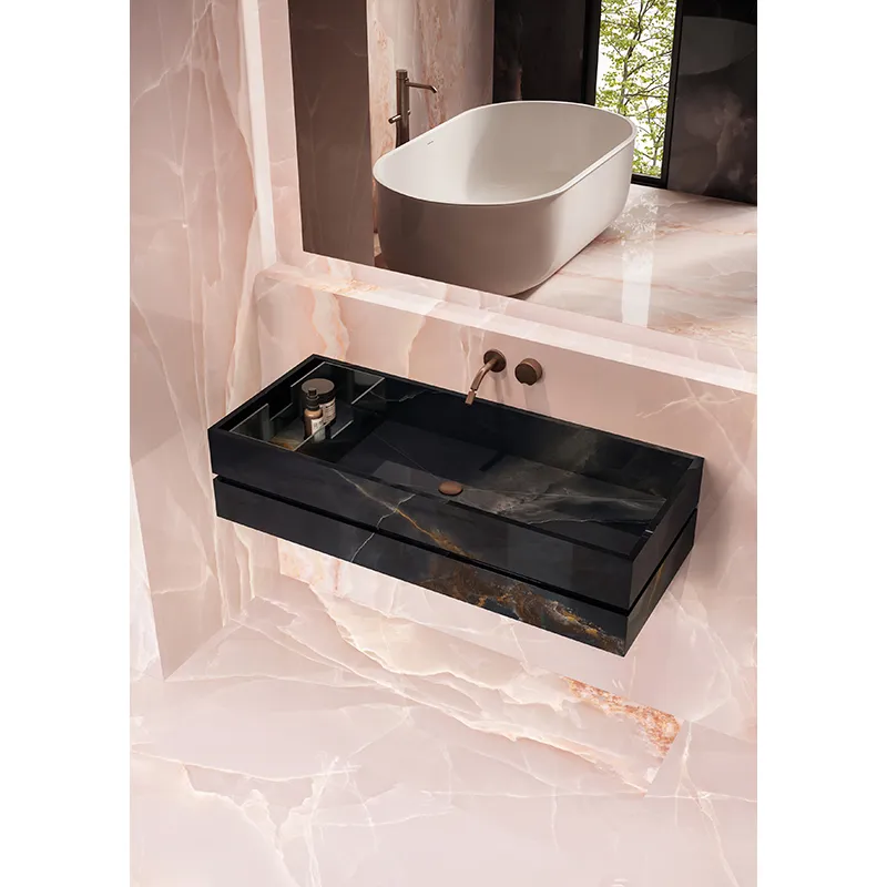 Imperial Onyx Pink 24X48 Lappato Porcelain Tile 4