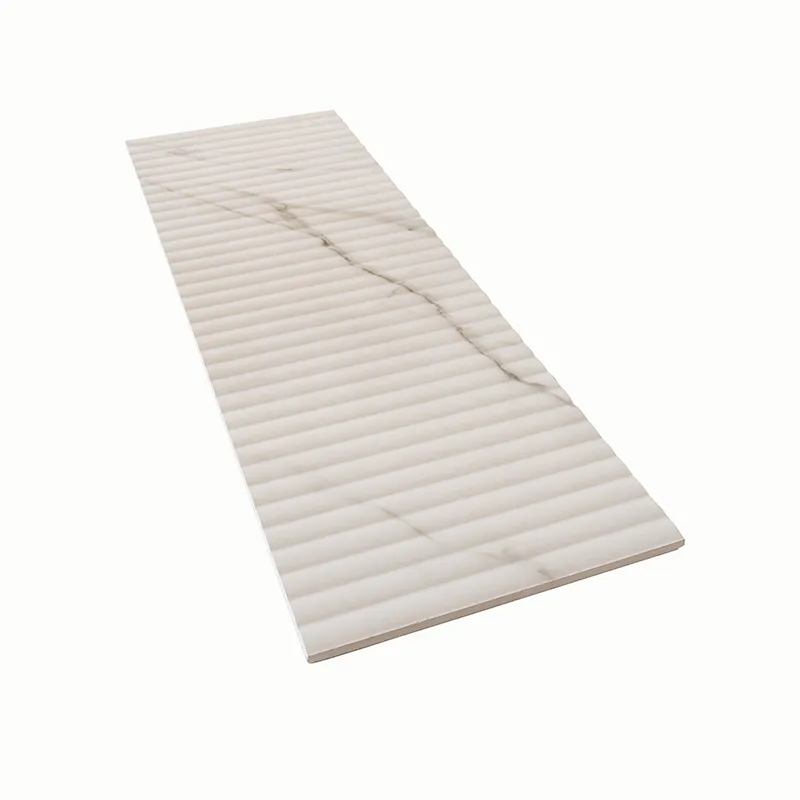 Impressions Fluted Carrara 11.81X35.48 Matt Ceramic Tile 1