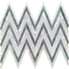 Belfast 0.4X4.2 Polished Mint Green, Thassos, Shell Mosaic 0