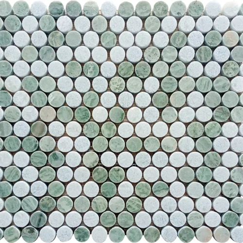 Aran 0.8X0.8 Polished Mint Green, Blue Celeste Mosaic 0