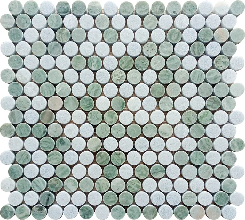 Aran 0.8X0.8 Polished Mint Green, Blue Celeste Mosaic 0