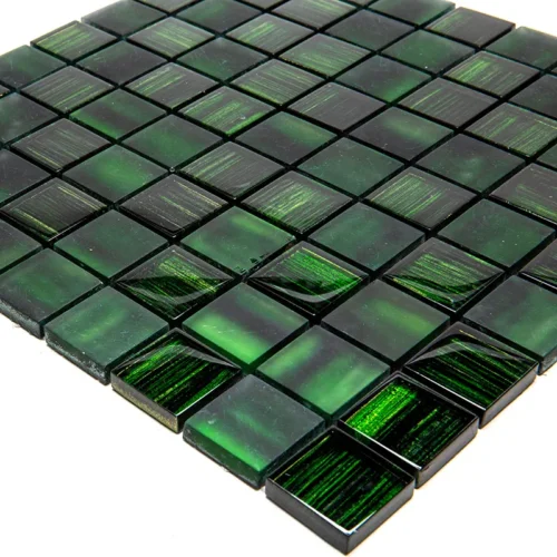 Mondrian Emerald 1.2Х1.2 Glossy, Matte Glass Mosaic 0