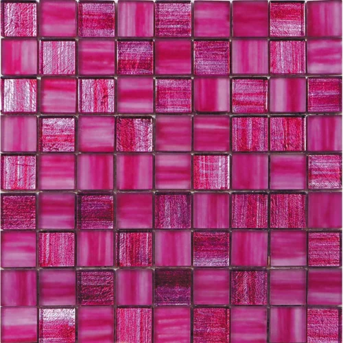 Mondrian Fuscia 1.2Х1.2 Glossy, Matte Glass Mosaic 0