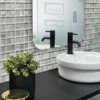 Mondrian Silver 1.2Х1.2” Glossy, Matte Glass Mosaic 1