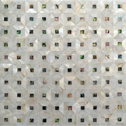 Abalone Squares 1.2x1.2 Polished Shell, Mother of Pearl Mosaic 0